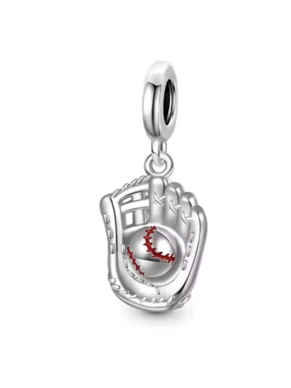 New S925 Baseball Pandora Style Charm
